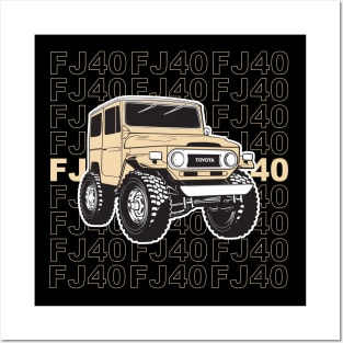 FJ40 Stacked in Tan Posters and Art